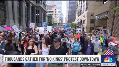 Thousands gather for ‘No Kings' protest in downtown Chicago