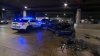 Driver injured as SUV hits barrier, catches fire on Lower Wacker Drive